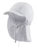 Sterntaler Schirmmütze mit Nackenschutz uni in weiß