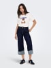 ONLY Jeans mit weitem Bein in Dark Blue Denim