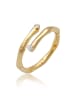 Elli Ring 925 Sterling Silber Bambus in Gold