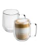 Intirilife Doppelwandiges Thermo Gläser Set 200ml Teeglas Kaffeeglas in 2x Transparent
