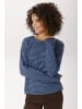 Aniston CASUAL Langarmshirt in blau-braun-geringelt