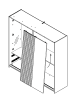 Feldmann-Wohnen Kleiderschrank Tally Artisan Eiche / anthrazit 220cm / 60 cm / 210 cm