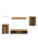ebuy24 Regalsystem Jam (4-teilig) Grau 310 x 35 cm