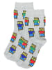 TupTam Kinder Socken Mädchen Jungen Bunt Gemustert 6er Pack in blau/rot