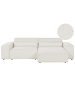 Beliani Ecksofa HELLNAR in Weiß - (W) 262 x (H) 70 x (L) 176 cm linksseitig