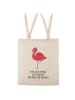 Mr. & Mrs. Panda Einkaufstüte Flamingo Classic mit Spruch in Creme