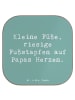 Mr. & Mrs. Panda Untersetzer Spruch Baby Herzabdrücke mit Spruch in Meeresbrise