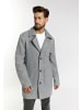 DreiMaster Herren Kurzmantel Aus Wollgemisch in Grau Melange