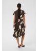 Kaffe Kleid KAmarianah A-shape in C. Brown Large Scale Leaf