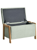 Beliani Bettbank EDLAND in Grün/Braun - (W) 75 x (H) 44 x (L) 43 cm