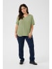 KAFFE curve Kurzarm-Bluse KCami Regular fit in Oil Green