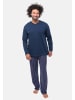 Ammann Schlafanzug Night & Home Cotton in Dunkelblau