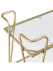 Beliani Servierwagen NOTI in Gold/Transparent - (W) 76 x (H) 83 x (L) 45 cm