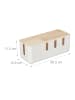 relaxdays Kabelbox in Weiß - (B)30,5 x (H)11,5 x (T)12,5 cm