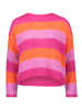 CARTOON Strickpullover mit Blockstreifen in Pink/Orange