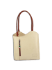 Florence Florence Schultertasche, Rucksack Leder braun, beige ca. 28cm