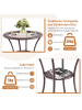 COSTWAY Gartentisch 64x64x72cm in Braun