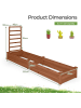 COSTWAY Hochbeet mit Rankgitter in Braun
