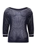 Betty Barclay Lochstrick-Pullover mit Strickdetails in Patch Dark Blue/White