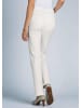 GOLDNER Kurzgröße:  Baumwollhose mit Dehnbund in cremeweiß