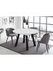 58 aufm Kessel ESSTISCH Rund ausziehbar Edda 3 110x110x78 Küchentisch Schwarz/Weiß