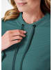 GOLDNER Sweatshirt Langarm Viskose-Pullover, Stehbund in grün