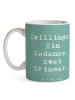 Mr. & Mrs. Panda Tasse Spruch Zwillingsgeschwister Grinser mit S... in Meeresbrise