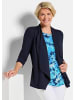 GOLDNER Kurzgröße:  Viskoseshirt in Twinset-Optik in marine / gemustert