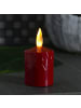 MARELIDA LED Mini Kerze Grabkerze für Laternen mit Sensor H: 11,5cm in rot