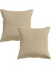 Erwin Müller Nicky-Velours, Samt Kissen 2er-Pack, gefüllt Manchester in sand