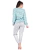 NORMANN Frottee Schlafanzug Pyjama Bündchen - 67862 in aqua