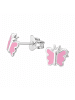 schmuck23 Silber Ohrringe 925 Schmetterling 0,7 cm x 0,8 cm