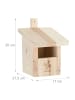 relaxdays Nistkasten in Natur - (B)17 x (H)25 x (T)21,5 cm