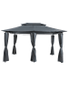Beliani Pavillon COLOS in Grau/Schwarz - (W) 400 x (H) 300 x (L) 300 cm