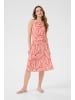 Kaffe Sommerkleid KAdahlia Regular fit in Red/Chalk Palm Leafs