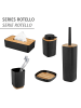 Wenko WC-Garnitur Rotello Schwarz, WC-Garnitur Mod. Rotello Schwarz in Schwarz