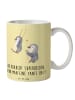 Mr. & Mrs. Panda Cappuccinotasse Lieblings-Tante mit Spruch in Gelb Pastell