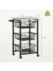 HOMCOM Küchenwagen in Grau 49,5L x 31B x 69H cm
