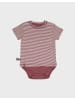 OrganicEra Baby Kurzarm-Bodyshirt in Bordeaux Melange