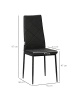 HOMCOM Esszimmerstuhl-41L x 50B x 97H cm-Schwarz