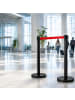 relaxdays 2 x Personenleitsystem Absperrständer in Schwarz/ Rot - 3 m