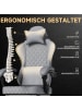 ABRIHOME Gaming Stuhl in Grau mit Massage Fußstütze