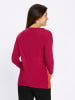 Sieh an! Langarm-Pullover in orange-pink-gemustert