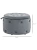 HOMCOM Ottomane-60L x 60B x 40H cm-Grau
