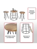 MCW 2er-Set Sitzhocker mit Tisch A80 mit Stauraum Industriedesign