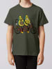 wat? Apparel T-Shirt Avocado Fahrrad in Khaki