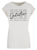 F4NT4STIC T-Shirt Valentine Herz Hugs Love Flowers in Whitesand