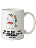 Mr. & Mrs. Panda Teetasse Einhorn Herz mit Spruch in Weiß