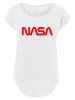 F4NT4STIC T-Shirt Long Cut T-Shirt NASA Modern Logo White in weiß