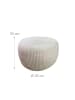 relaxdays Pouf in Beige - (H)25 x Ø 35 cm